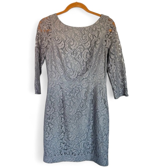 J. Crew Dresses & Skirts - NWT J.Crew Natalia Grey Leavers Lace Dress Size 6-Stunning Lined V Neck Cocktail